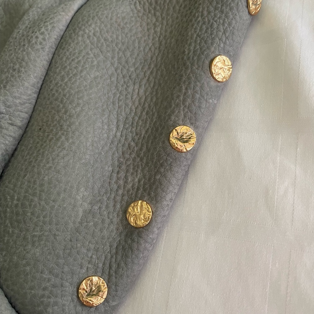 Hammitt Gray/Blue Shoulder Bag with Gold Accents - Picture 3 of 15